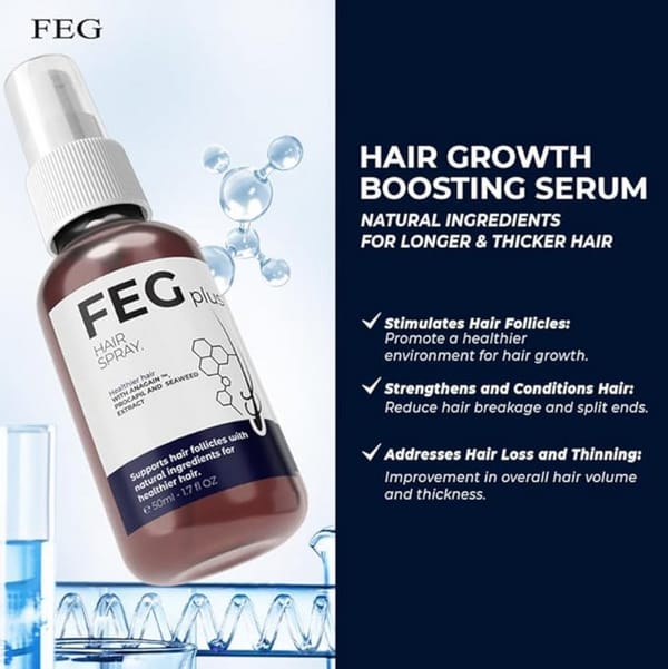 FEG PLUS Hair Growth Spray | 100% ORIGNAL USA Pak Sales