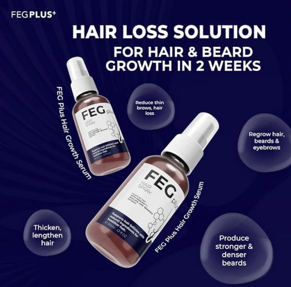 FEG PLUS Hair Growth Spray | 100% ORIGNAL USA Pak Sales